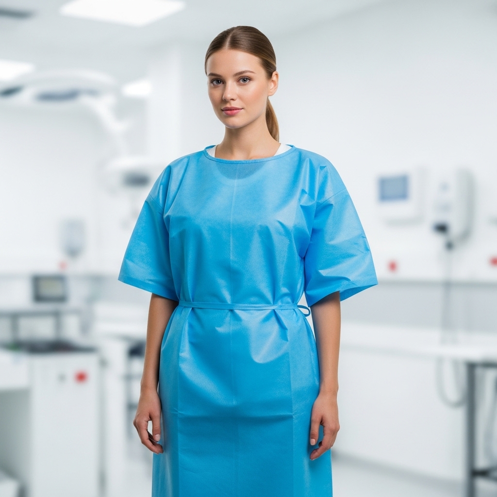 Short Sleeve Patient Gown Ana Görsel